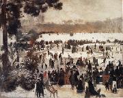 Skaters in the Bois de Boulogne renoir